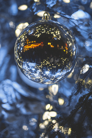 A ball on a Christmas tree at Christmas Market