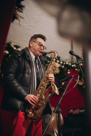 Sax player on Christmas Market