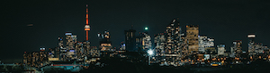 A panoramic shot of the Night of Toronto