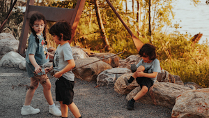Childrens in Lake Wilcox park